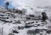 Snow blankets Dhunche of Rasuwa district