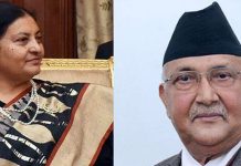 राष्ट्रपतिलाई भेट्न प्रधानमन्त्री ओली शीतल निवासमा